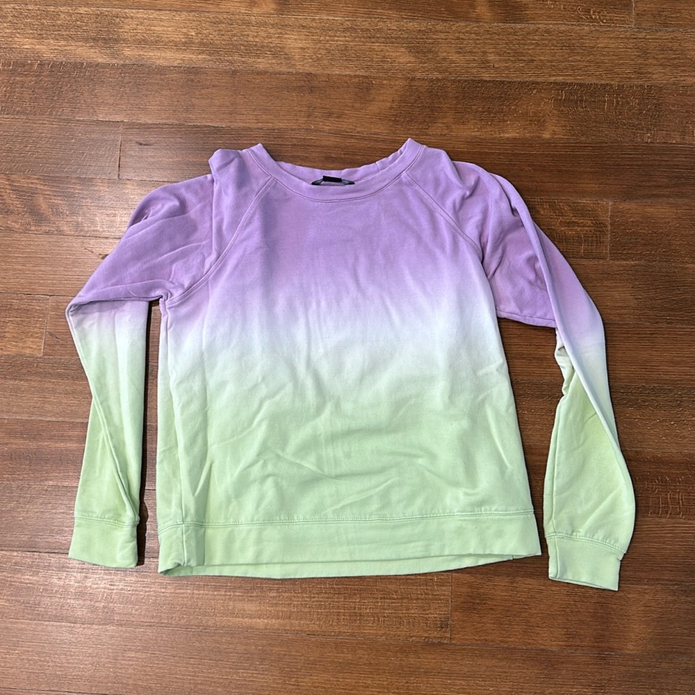 Sanctuary Crew neck lavender, lime, white lightweight sweatshirt sz small